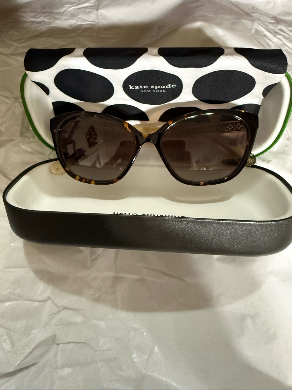 NEW kate spade Brown Tortoise Oversized Sunglasses